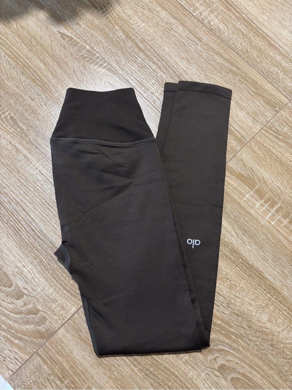 ALO Yoga Black Ribbed High-Rise Leggings